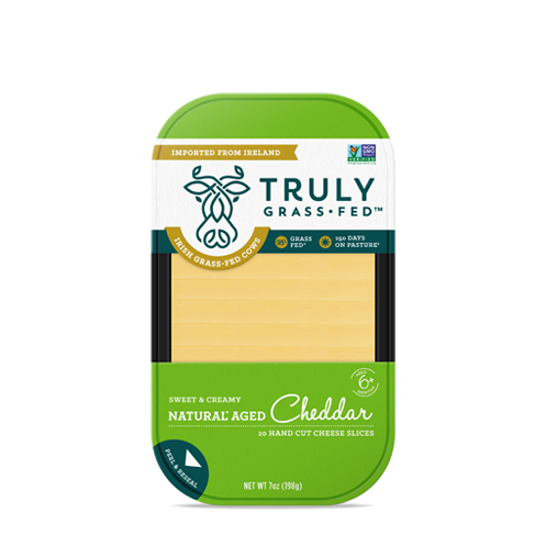 natural aged cheddar cheese slices