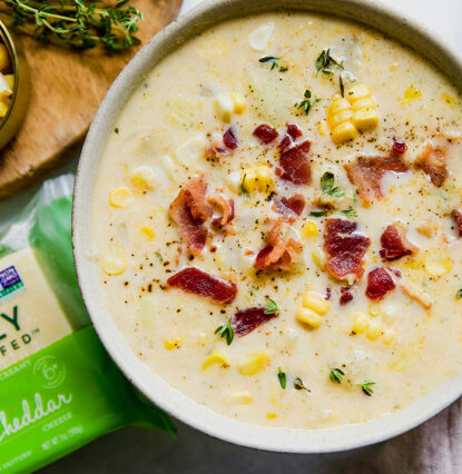 cheddar corn chowder recipe image