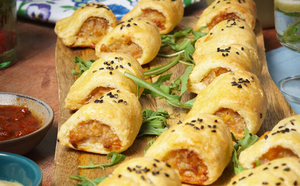 cheddar sausage roll recipe image