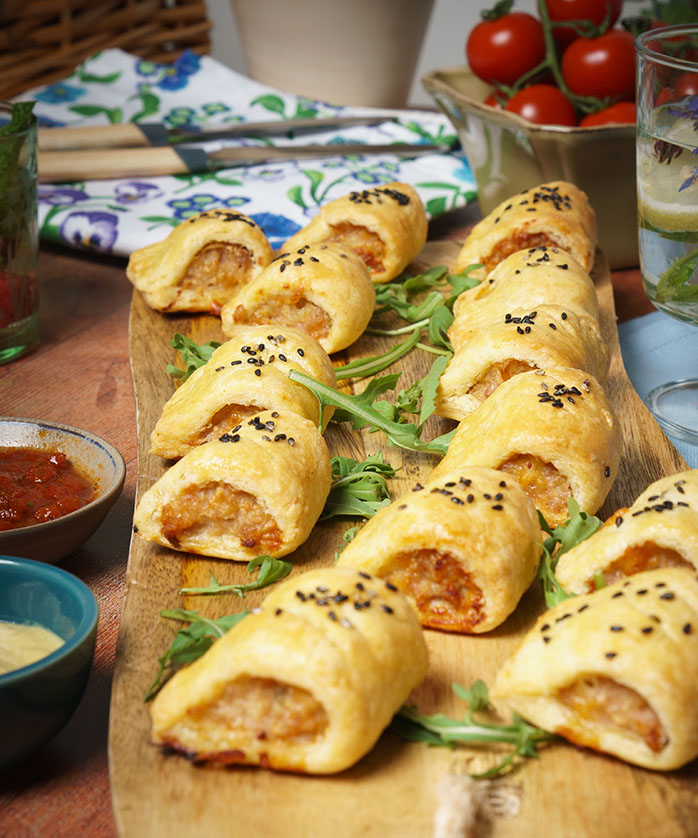 cheddar sausage roll recipe image