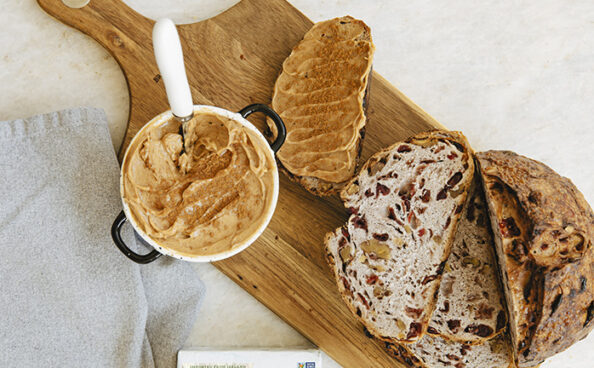 honey cinnamon compound butter and bread